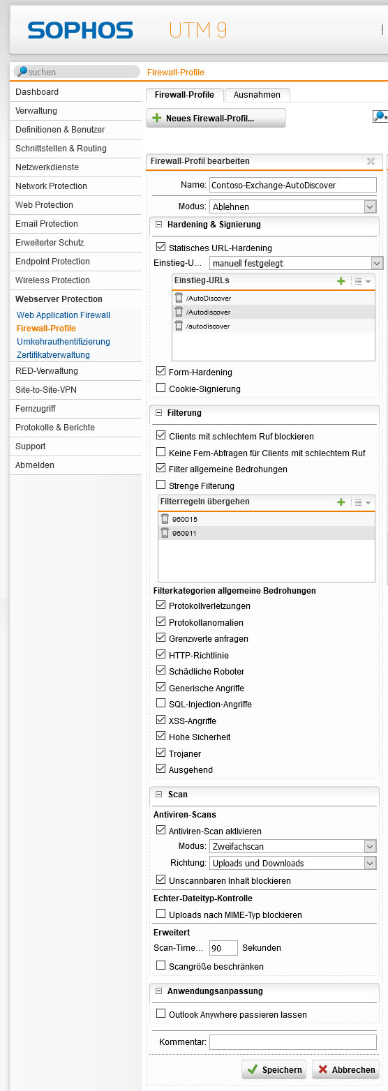 kb sophos waf profil autodiscover