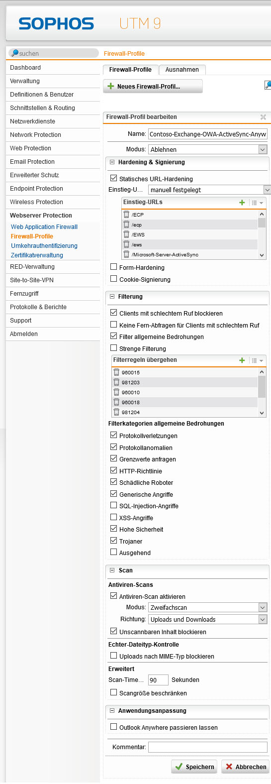 kb sophos waf profil owa